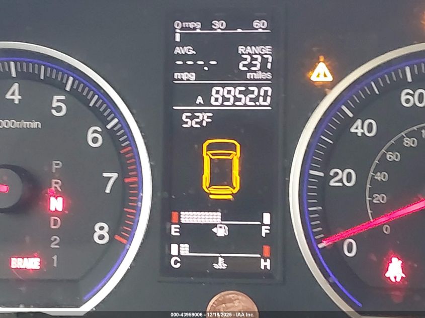 2009 Honda Cr-V Ex VIN: 5J6RE48529L012124 Lot: 43959006