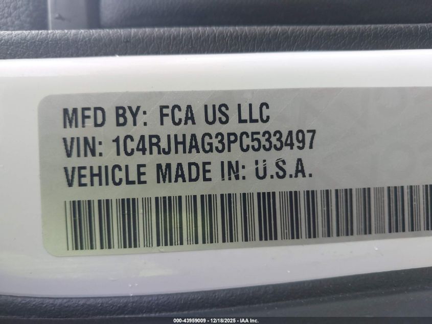 2023 Jeep Grand Cherokee Laredo 4X4 VIN: 1C4RJHAG3PC533497 Lot: 43959009