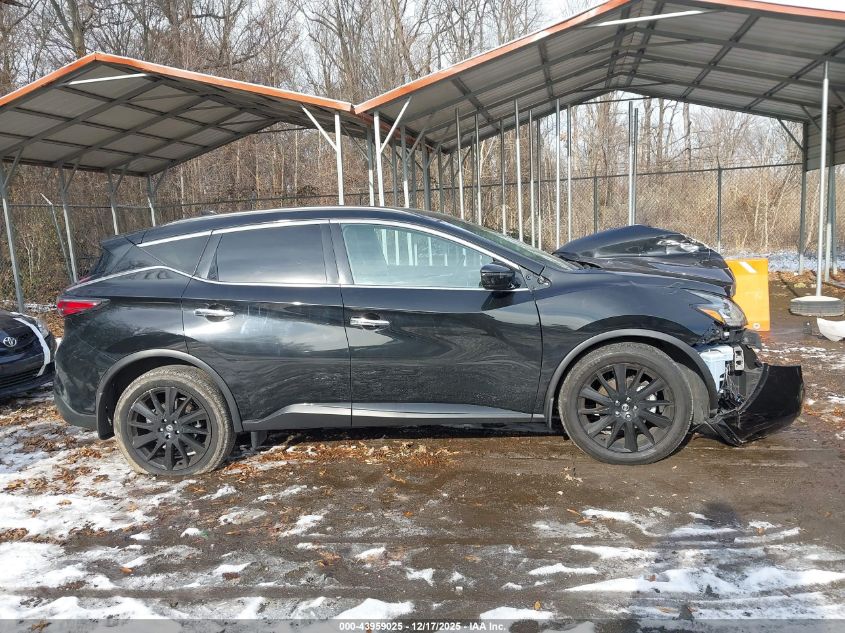 2022 Nissan Murano Sv Intelligent Awd VIN: 5N1AZ2BS1NC130505 Lot: 43959025