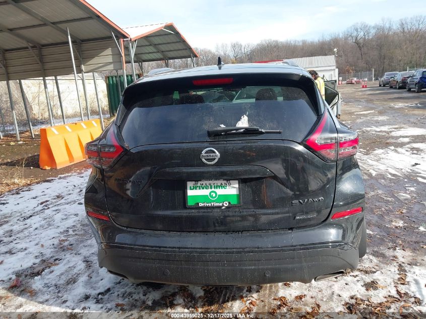 2022 Nissan Murano Sv Intelligent Awd VIN: 5N1AZ2BS1NC130505 Lot: 43959025
