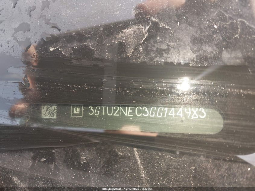 2016 GMC Sierra 1500 Slt VIN: 3GTU2NEC3GG144983 Lot: 43959045