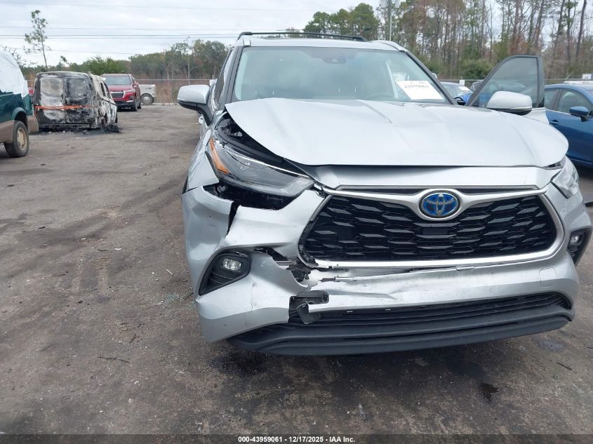 2021 Toyota Highlander Hybrid Xle VIN: 5TDGARAH1MS008292 Lot: 43959061