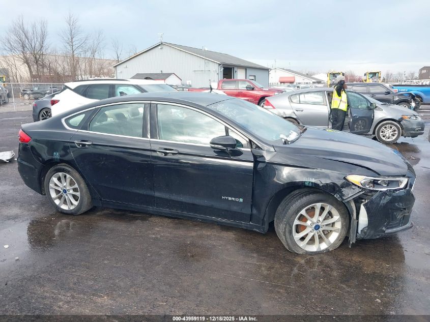 2019 Ford Fusion Hybrid Sel VIN: 3FA6P0MU9KR167629 Lot: 43959119