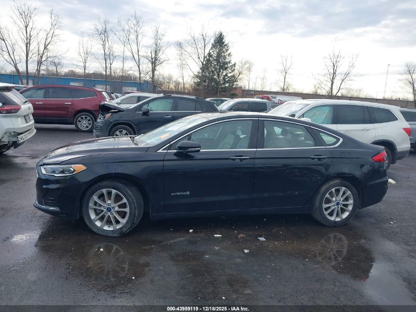 2019 Ford Fusion Hybrid Sel VIN: 3FA6P0MU9KR167629 Lot: 43959119