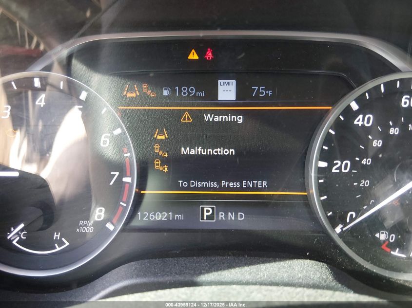 2021 Nissan Titan Sv 4X2 VIN: 1N6AA1EF6MN534484 Lot: 43959124