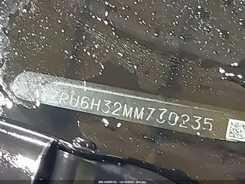 2021 Honda Hr-V Awd Lx VIN: 3CZRU6H32MM739235 Lot: 43959132