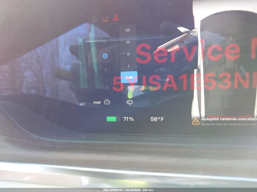 2022 Tesla Model S Dual Motor All-Wheel Drive VIN: 5YJSA1E53NF465039 Lot: 43959141