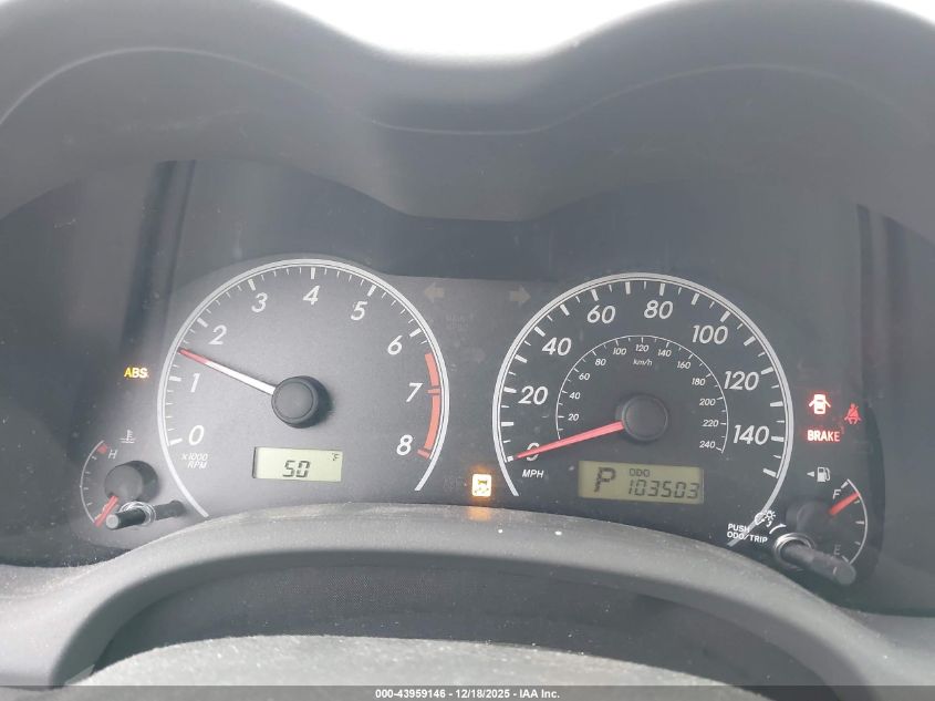 2010 Toyota Corolla Le VIN: 2T1BU4EE3AC278004 Lot: 43959146