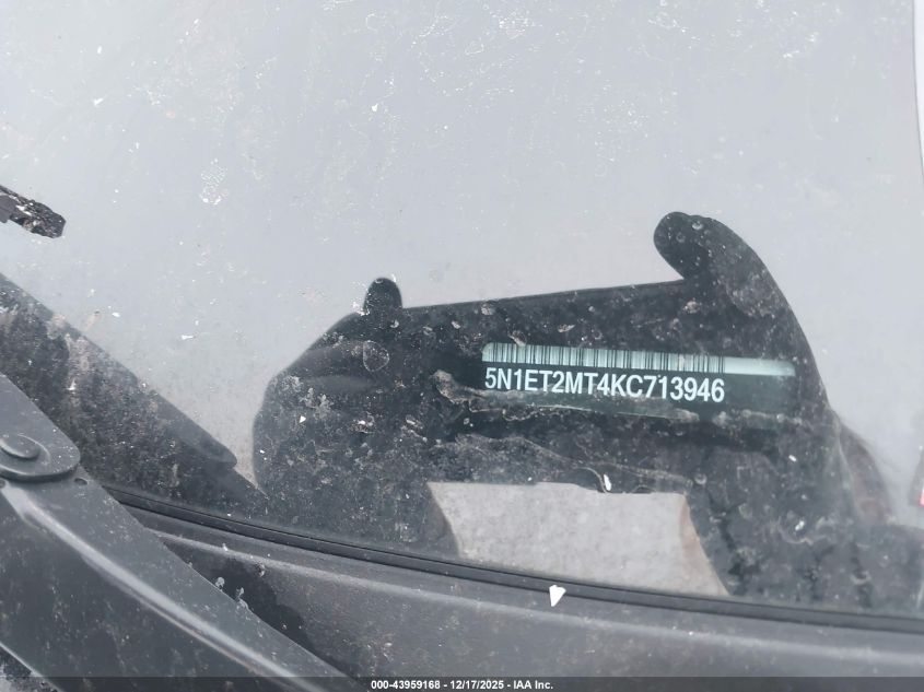 2019 Nissan Rogue Hybrid Sl VIN: 5N1ET2MT4KC713946 Lot: 43959168