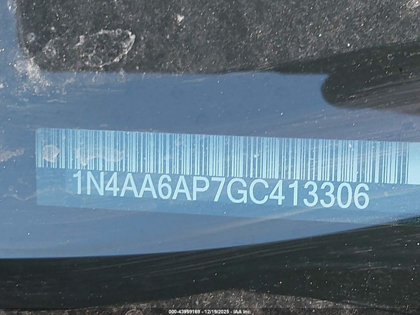 2016 Nissan Maxima 3.5 Sr VIN: 1N4AA6AP7GC413306 Lot: 43959169