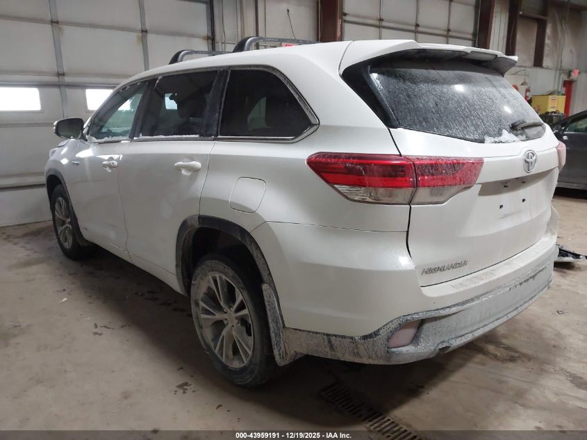 2017 Toyota Highlander Hybrid Le VIN: 5TDBGRFH2HS033127 Lot: 43959191