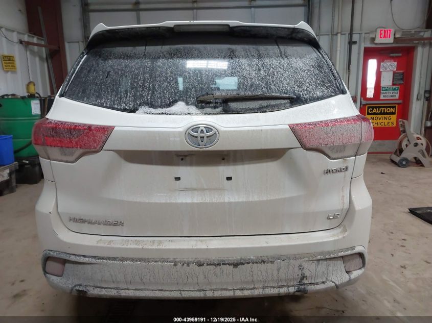 2017 Toyota Highlander Hybrid Le VIN: 5TDBGRFH2HS033127 Lot: 43959191