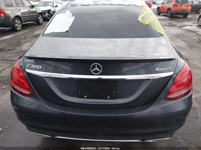 2016 Mercedes-Benz C 300 4Matic VIN: 55SWF4KB4GU140092 Lot: 43959232