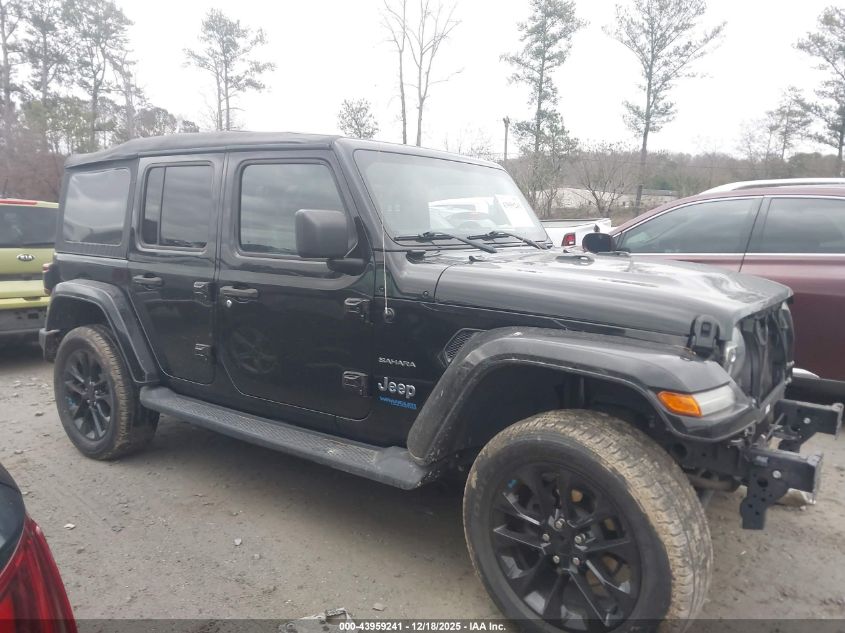 2022 Jeep Wrangler 4Xe Unlimited Sahara 4X4 VIN: 1C4JJXP67NW198617 Lot: 43959241