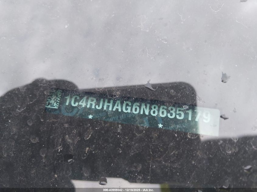 2022 Jeep Grand Cherokee Altitude 4X4 VIN: 1C4RJHAG6N8635179 Lot: 43959342