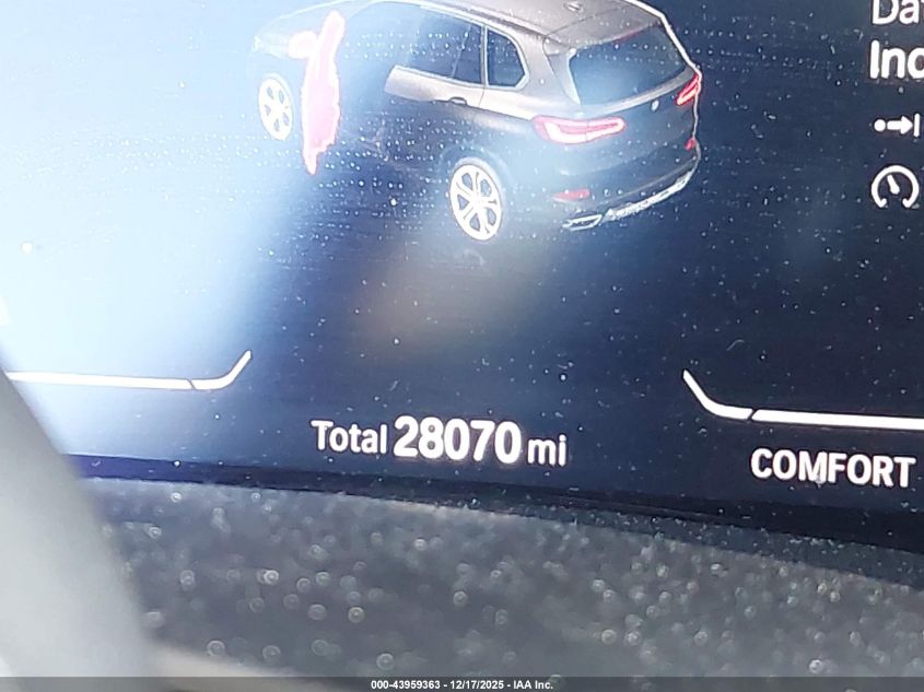 2022 BMW X5 xDrive40I VIN: 5UXCR6C09N9N26744 Lot: 43959363