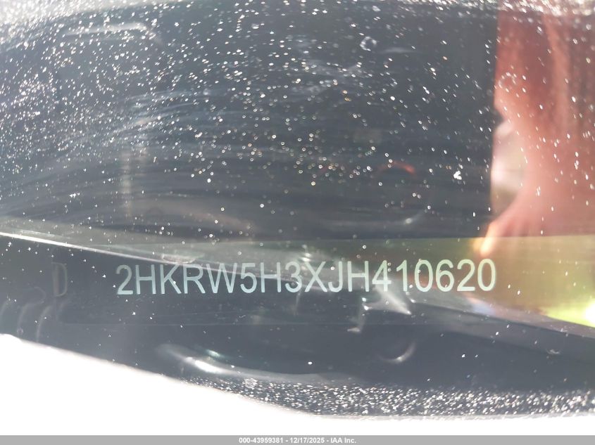 2018 Honda Cr-V Lx VIN: 2HKRW5H3XJH410620 Lot: 43959381