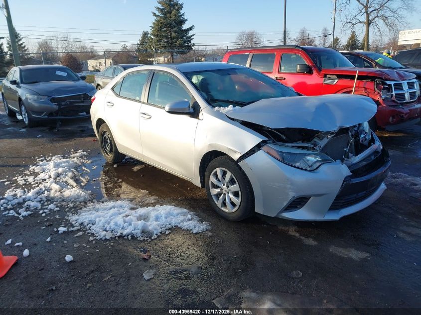 2016 Toyota Corolla Le VIN: 5YFBURHE7GP521329 Lot: 43959420