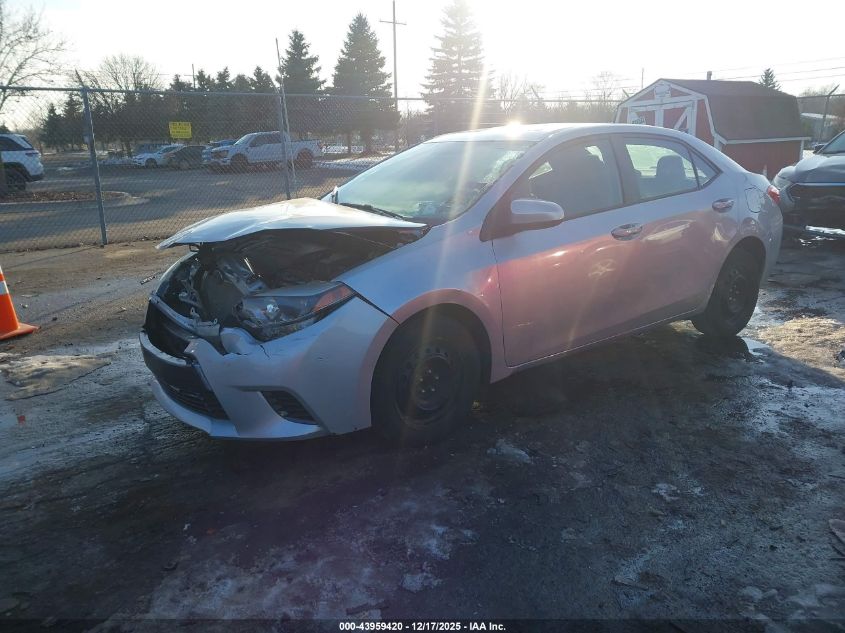 2016 Toyota Corolla Le VIN: 5YFBURHE7GP521329 Lot: 43959420