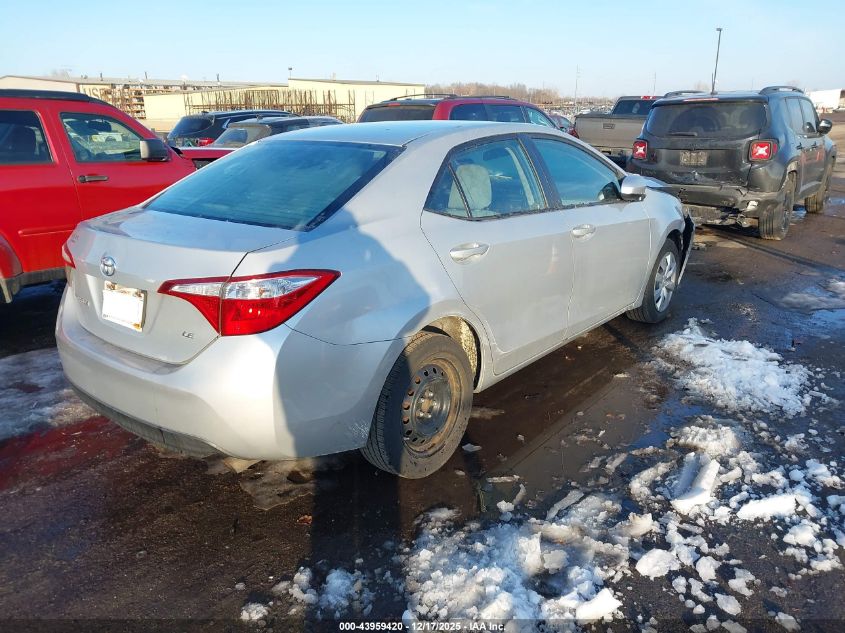 2016 Toyota Corolla Le VIN: 5YFBURHE7GP521329 Lot: 43959420