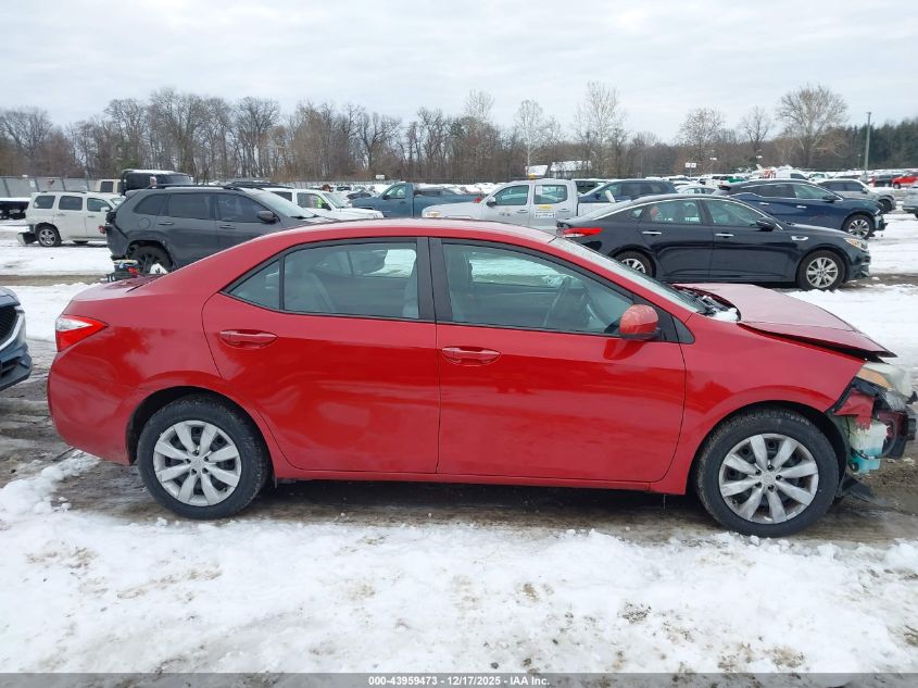 2015 Toyota Corolla Le VIN: 2T1BURHE5FC315800 Lot: 43959473