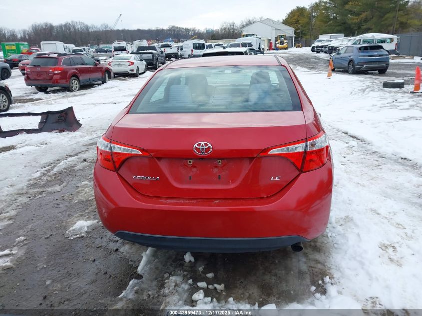 2015 Toyota Corolla Le VIN: 2T1BURHE5FC315800 Lot: 43959473