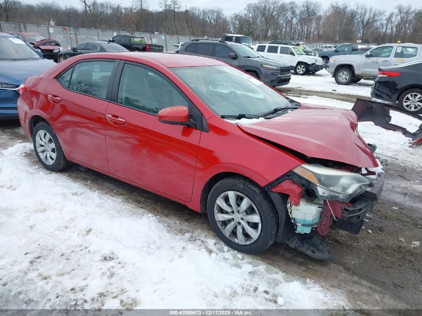 2015 Toyota Corolla Le VIN: 2T1BURHE5FC315800 Lot: 43959473