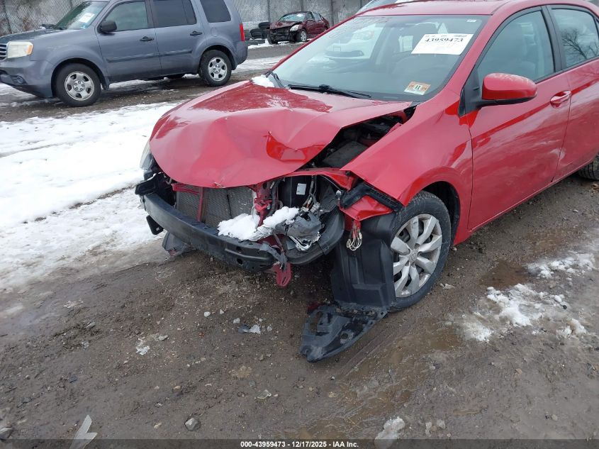 2015 Toyota Corolla Le VIN: 2T1BURHE5FC315800 Lot: 43959473