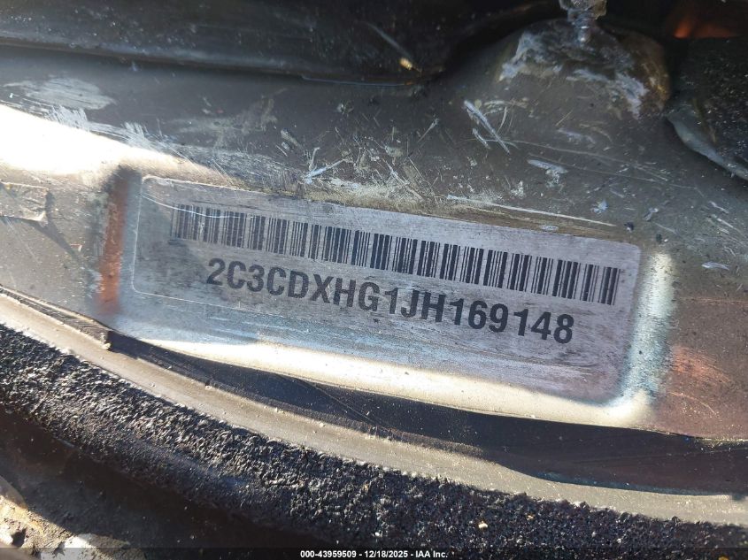 2018 Dodge Charger Sxt Plus Rwd VIN: 2C3CDXHG1JH169148 Lot: 43959509