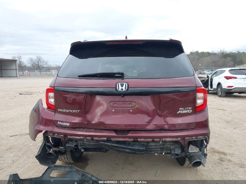 2020 Honda Passport Awd Elite VIN: 5FNYF8H07LB011684 Lot: 43959523