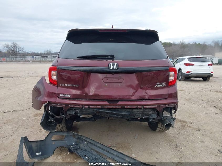2020 Honda Passport Awd Elite VIN: 5FNYF8H07LB011684 Lot: 43959523