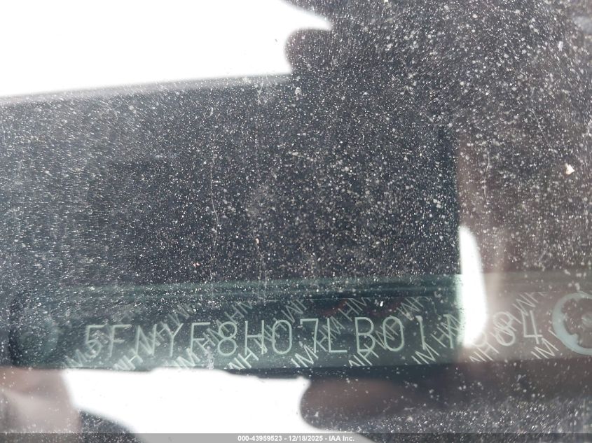 2020 Honda Passport Awd Elite VIN: 5FNYF8H07LB011684 Lot: 43959523