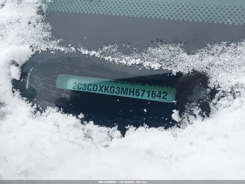 2021 Dodge Charger Police Awd VIN: 2C3CDXKG3MH671642 Lot: 43959541