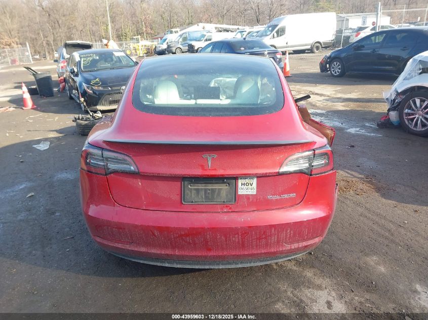 2023 Tesla Model 3 Performance Dual Motor All-Wheel Drive VIN: 5YJ3E1EC7PF587560 Lot: 43959603