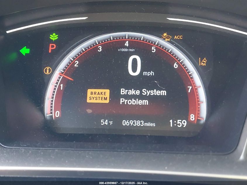 2019 Honda Civic Sport VIN: 2HGFC2F80KH547196 Lot: 43959667