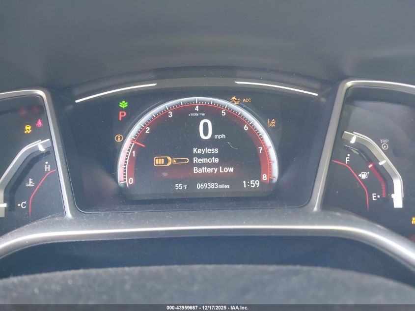 2019 Honda Civic Sport VIN: 2HGFC2F80KH547196 Lot: 43959667