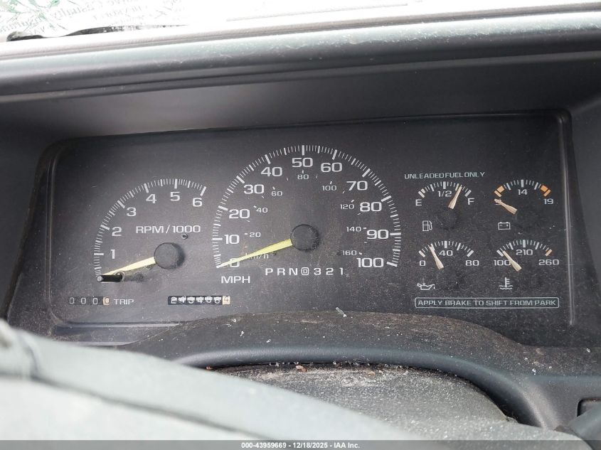 1999 Chevrolet Tahoe VIN: 3GNEC18R0XG186321 Lot: 43959669