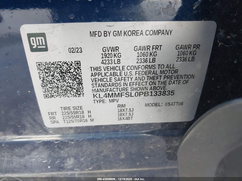 2023 Buick Encore Gx Essence Fwd VIN: KL4MMFSL0PB133835 Lot: 43959696