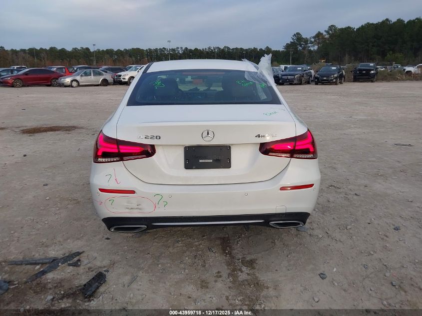2022 Mercedes-Benz A 220 4Matic VIN: W1K3G4FB9NJ349058 Lot: 43959718