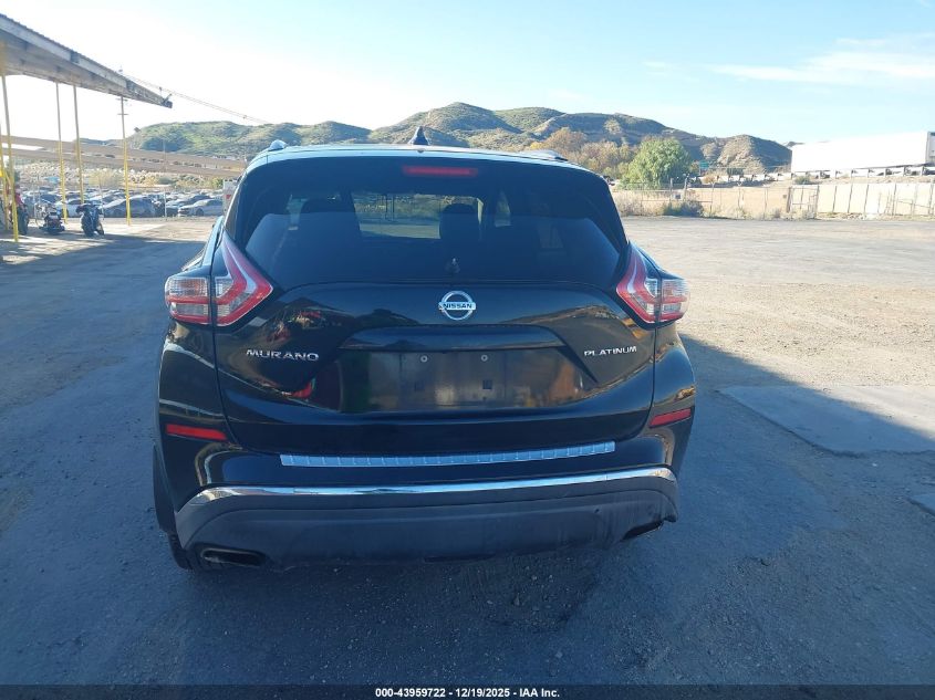 2017 Nissan Murano Platinum VIN: 5N1AZ2MGXHN157395 Lot: 43959722