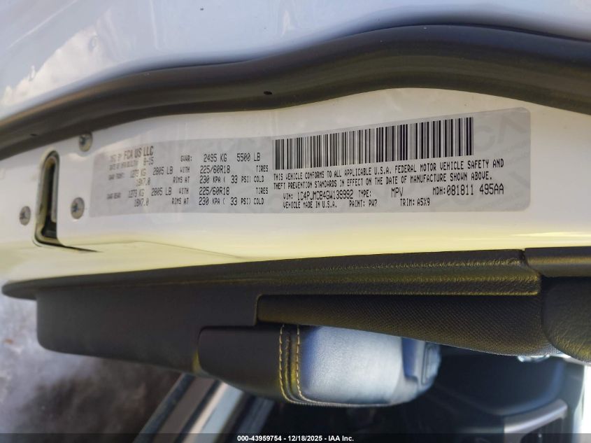 2016 Jeep Cherokee Altitude VIN: 1C4PJMCB4GW139992 Lot: 43959754