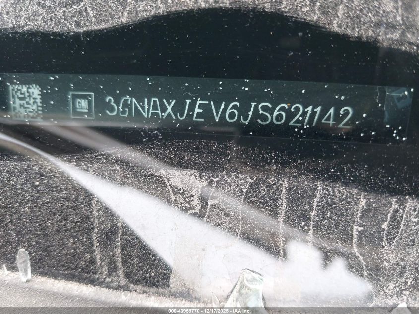 2018 Chevrolet Equinox Lt VIN: 3GNAXJEV6JS621142 Lot: 43959770
