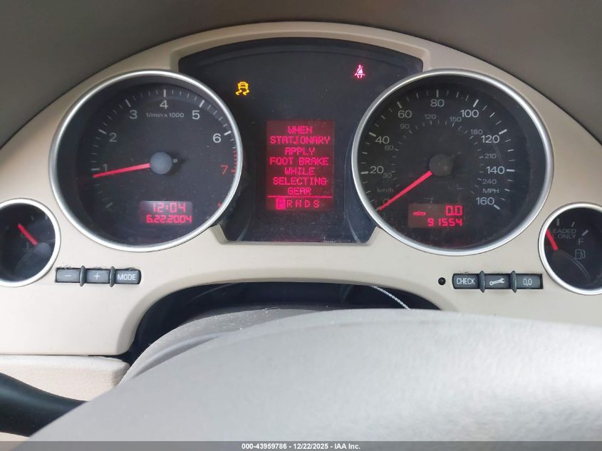 2005 Audi A4 1.8T VIN: WAUAC48H25K012981 Lot: 43959786