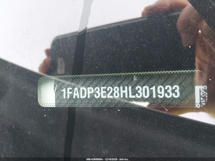 2017 Ford Focus S VIN: 1FADP3E28HL301933 Lot: 43959894