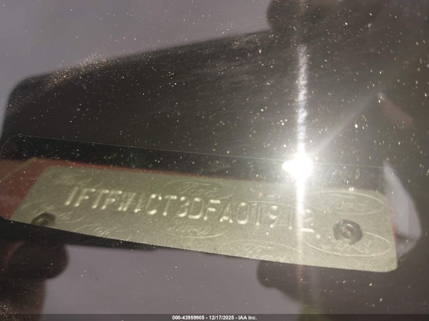 2013 Ford F-150 Xlt VIN: 1FTFW1CT3DFA01912 Lot: 43959905