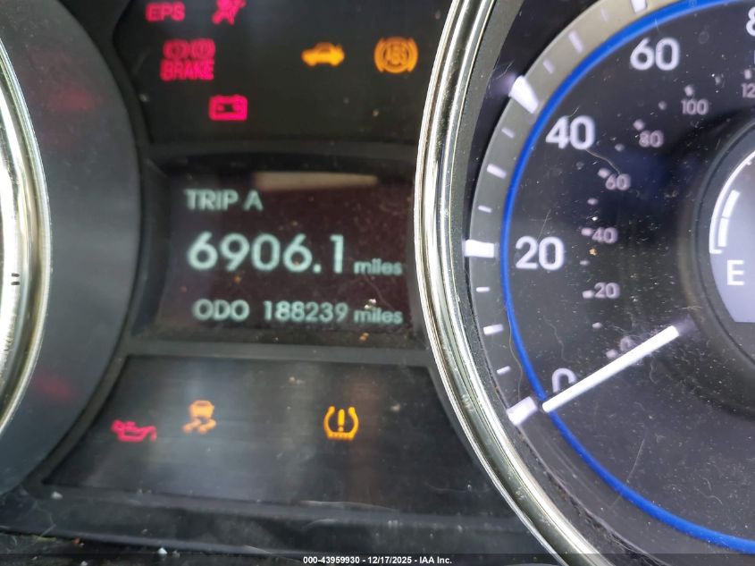 2013 Hyundai Sonata Gls VIN: 5NPEB4AC7DH542818 Lot: 43959930