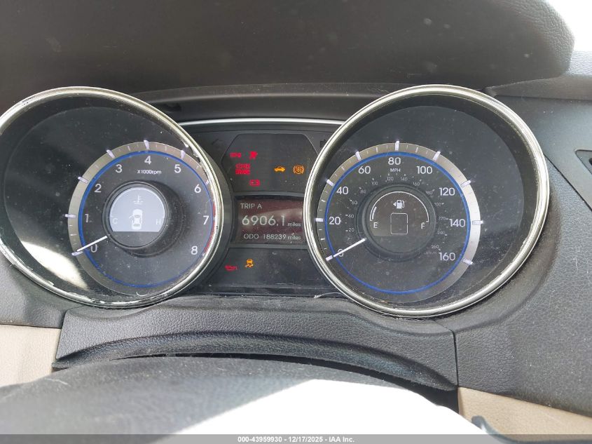 2013 Hyundai Sonata Gls VIN: 5NPEB4AC7DH542818 Lot: 43959930