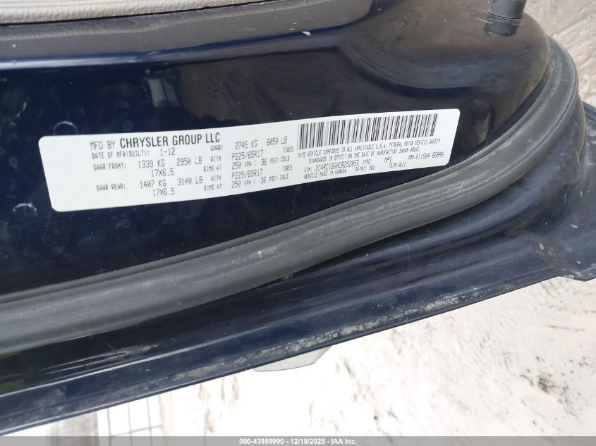 2012 Chrysler Town & Country Touring VIN: 2C4RC1BG0CR252856 Lot: 43959990