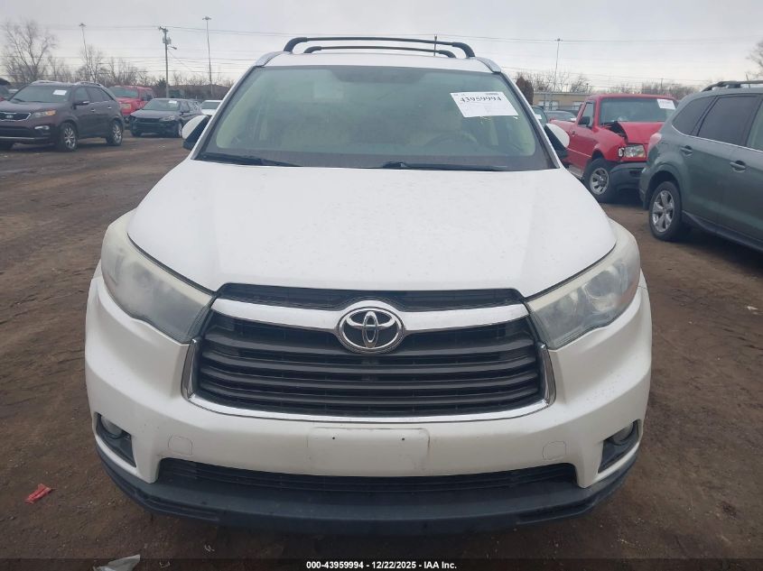 2015 Toyota Highlander Xle V6 VIN: 5TDJKRFH2FS145420 Lot: 43959994