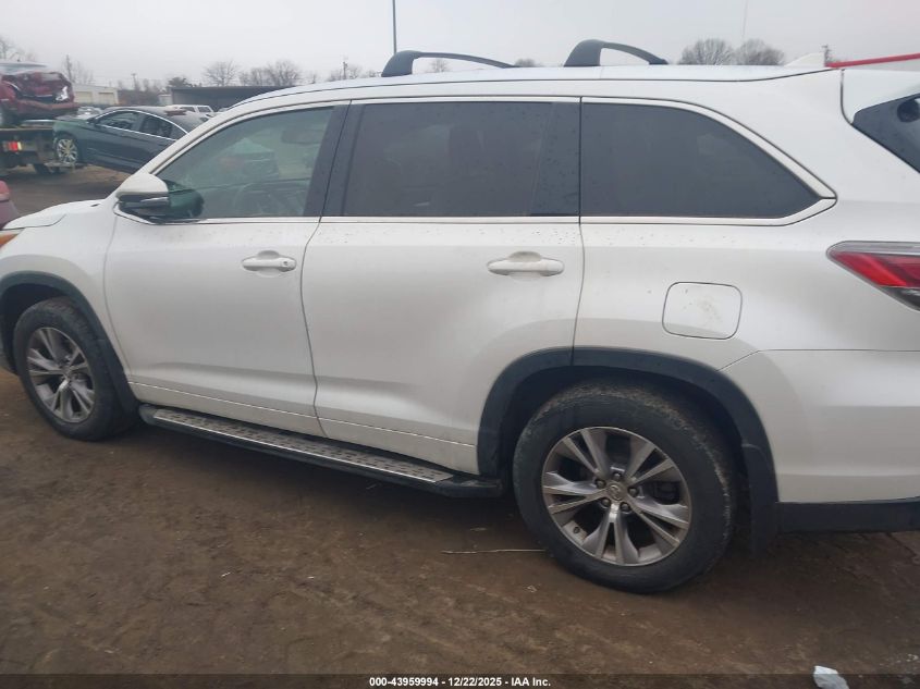 2015 Toyota Highlander Xle V6 VIN: 5TDJKRFH2FS145420 Lot: 43959994
